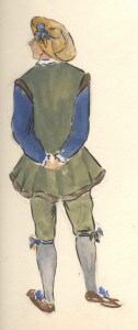 Costume design for Fabian in Twelfth Night in 1948 (DOC1018)