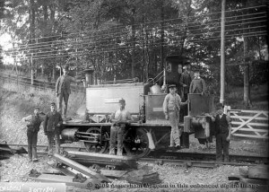 "CALDEN" engine laying tracks in October 1891 (PHO9297)