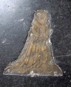Child brass of John Drake' who died in 1623 aged 3