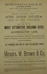 1896 Sales Brochure of “The Manor Estate”