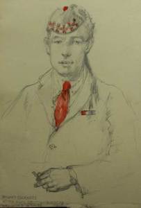 Car Richardson’s portrait of convalescing soldier Private Crockett of the King’s Own Scottish Borderers.