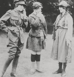 George Ward photo of some local women during WWI possibly dressed for a fundraising event