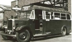 1932 Dennis "Lancet" pictured outside the "new" Amersham garage with the "old" garage in the background