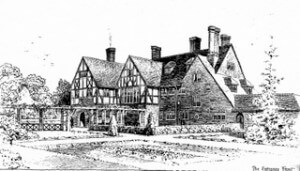 Architect's drawing of view of the front of the house