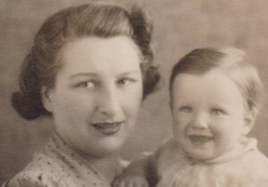 John Wright (aged 10 months) with his mother, Irene