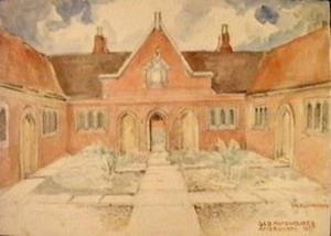 Car’s paintings of St Leonard’s Church, Chesham Bois and The Almshouses Old Amersham, part of a collection of 40 paintings and drawings held by Bucks County Museum 