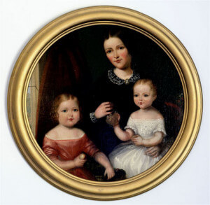 Hephzibah Youatt (née Cocks) with Mary and Rhoda in 1849