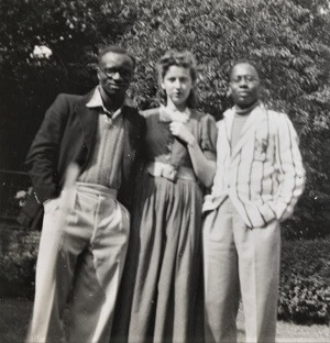 Photograph of Marie-Louise von Motesiczky with F.R. Kankam-Boadu and an unidentified young man during a visit to Amersham [1943-5] Presented by the Trustees of the Marie-Louise von Motesiczky Trust, March 2012 http://www.tate.org.uk/art/archive/TGA-20129-6-5-35-2-1