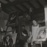 Marie-Louise and Veza in the studio at Cornerways, Marie-Louise von Motesiczky Archive, Tate Archives, London