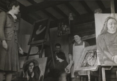 Marie-Louise and Veza in the studio at Cornerways, Marie-Louise von Motesiczky Archive, Tate Archives, London