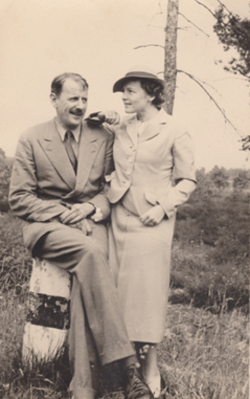 Lt Colonel Hanbury-Sparrow and his new wife, Amelie c 1939
