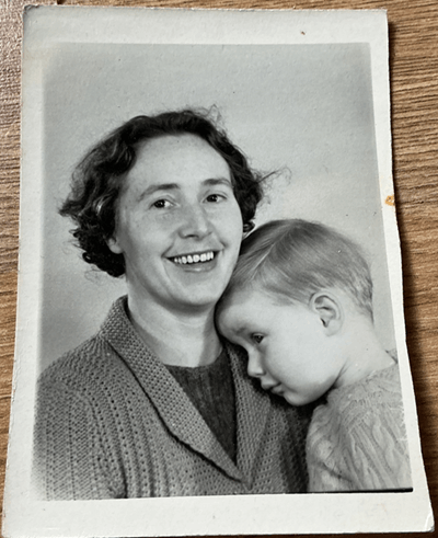 Mum and my brother taken in 1945