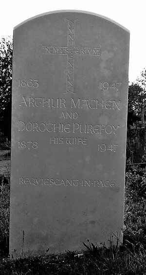 Arthur and Purefoy Machen’s shared grave in St Mary’s Cemetery, Amersham