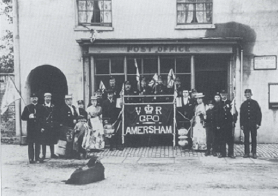 Amersham Post Office, probably in 1900, photographed by George Ward