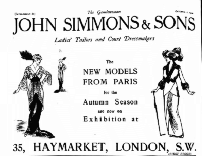 Ad in The Gentlewoman October 12, 1912