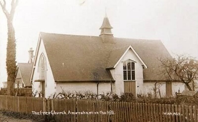 The first Amersham Free Church built in 1911, Sycamore Corner, demolished c 1962