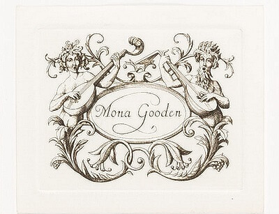 Bookplate designed in 1926 by Stephen Gooden for his wife