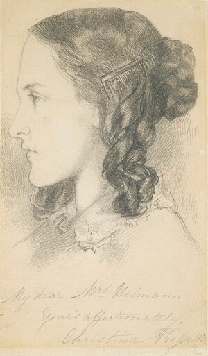 Christina Rossetti, 16, by DG Rossetti