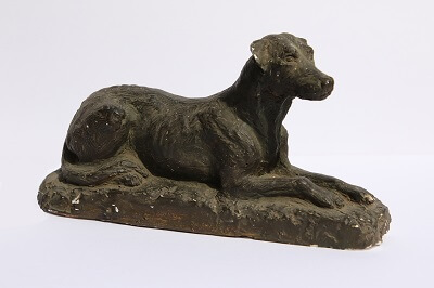 The dog sculpture by Mary Duras and Augusta North, recently donated to Amersham Museum, photo courtesy Amersham Museum