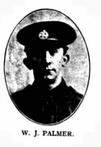 Photo of Will Palmer published in the local paper 9 July 1915
