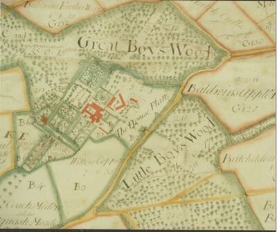 Chesham Bois Davis Estate Map 1735