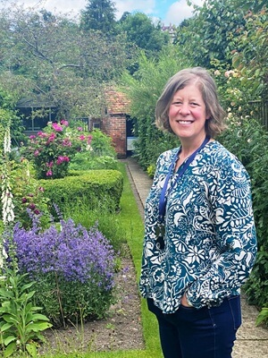 Karen in museum garden