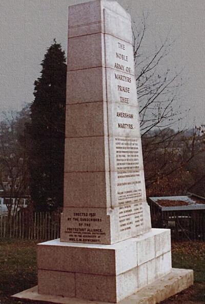 Amersham Martyrs’ Memorial erected 1931