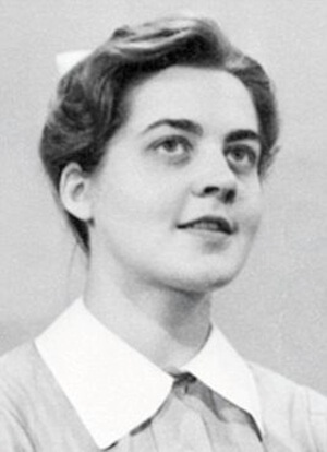 Jennifer Worth in her nurses uniform 1950s, courtesy of Wikipedia