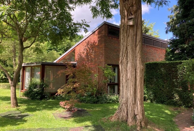 Vine House with the later garden extension